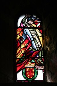 Saint George and the Dragon window in Saint Margaret's chapel