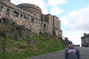 Mike in front of the Castle