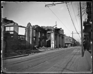 John Tibule Mendes  French Opera House after the fire  1919  Gelatin dry plate negative  The Historic New Orleans Collection,  New Orleans, Louisiana, USA.