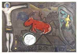 Marc Chagall "Nativity" 1950 This one is particularly interesting as Chagall is a Jewish artist and he includes the crucifixion in with the nativity